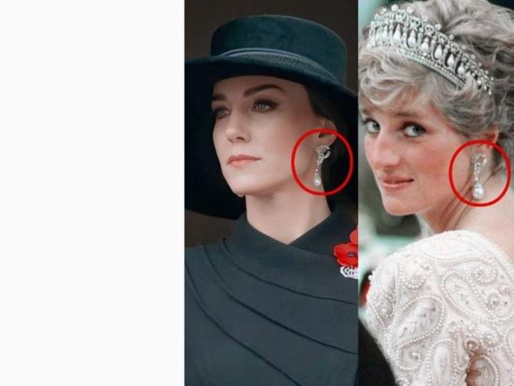 Gli orecchini di Lady D e Kate Middleton (Instagram) 16.11.2022 stylife